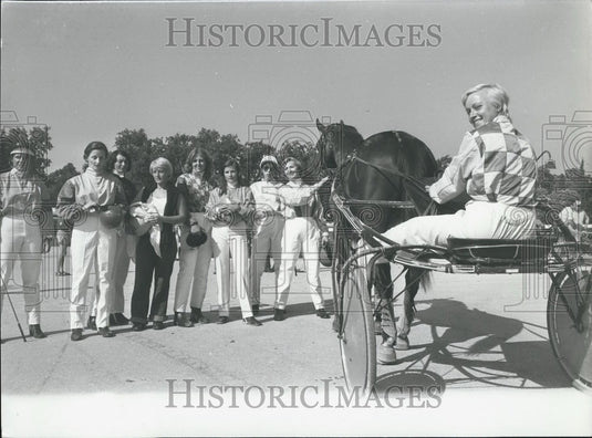 1977, Female Jockeys at the Cagnes-sur-Mer Hippodrome - Historic Images