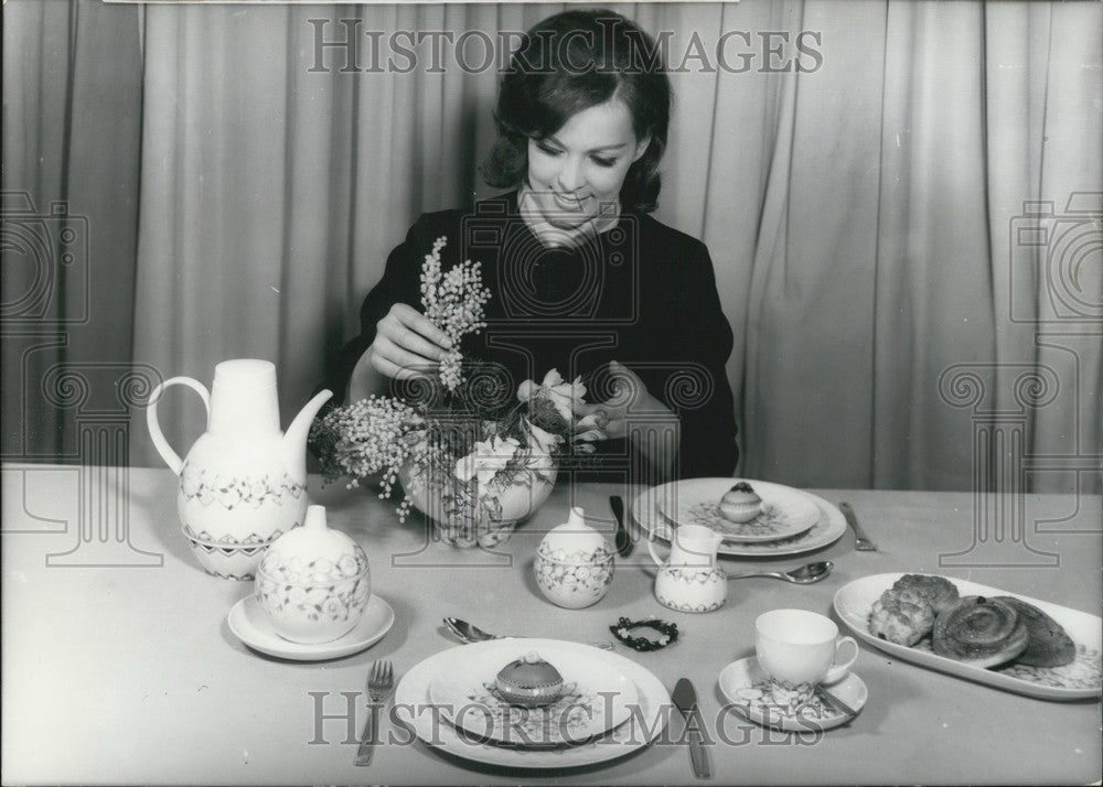 1967, German Easter Table Arrangement - Historic Images