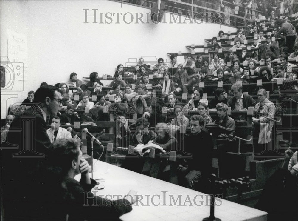 1969, Medical Students Union Strike Meeting Paris France - Historic Images