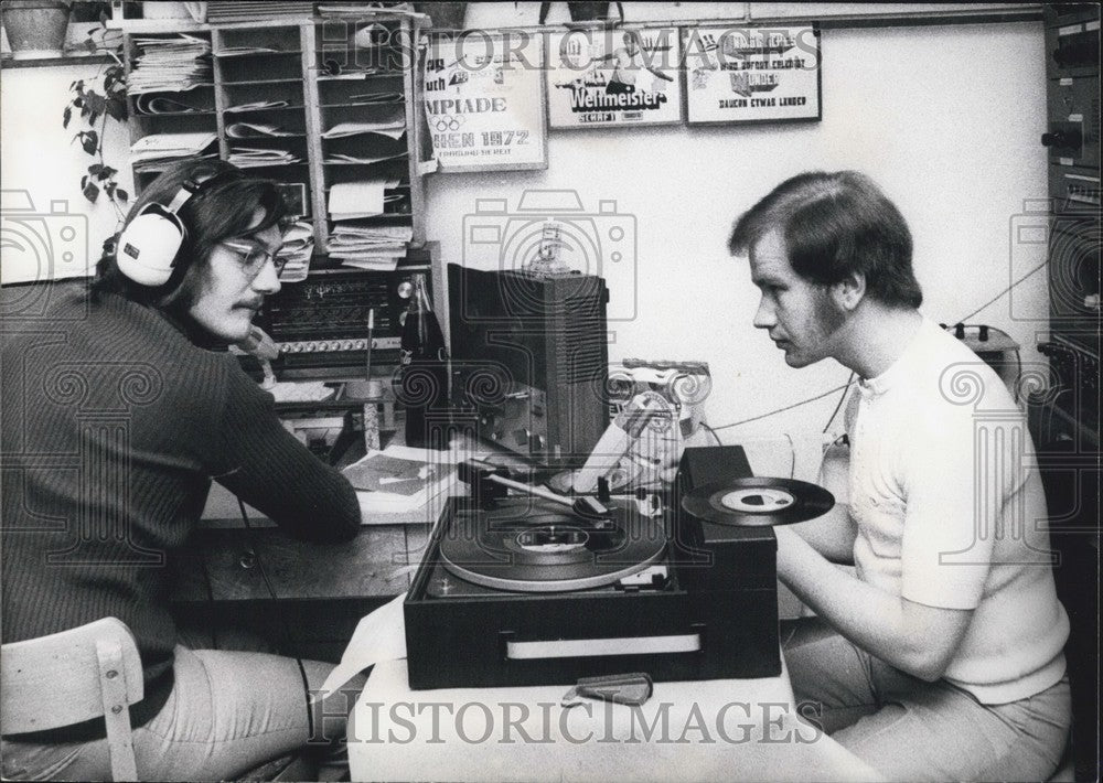 Press Photo Recording Studio in Germany-Historic Images