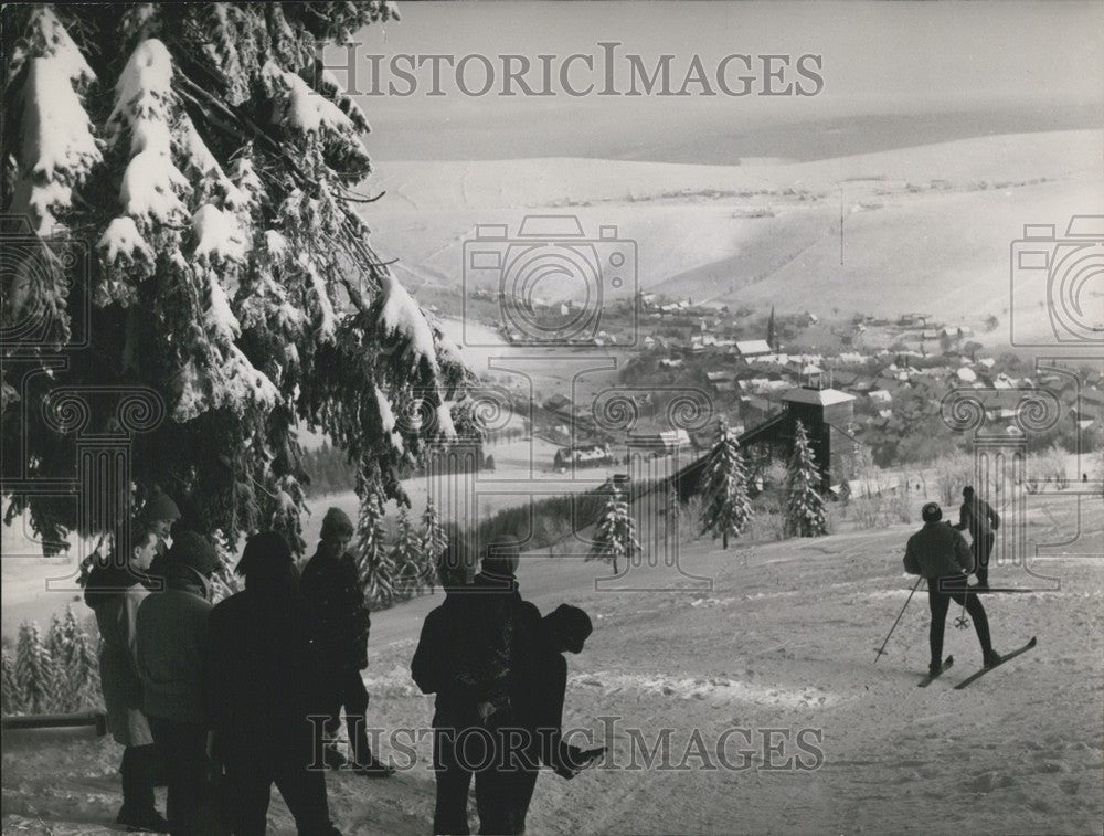 1962 Press Photo Ore Mountains in Germany - Oberwiesenthal - Historic Images