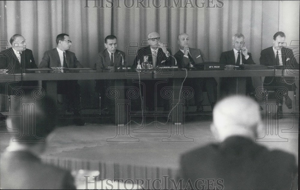 1966 Press Photo President del Bo & Moena de Fernig Press Conference-Historic Images