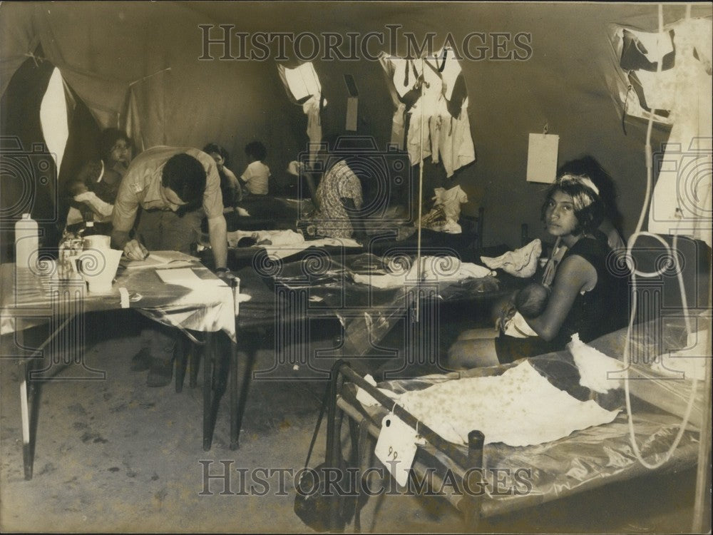 1973, Pediatric Medical Tent for Earthquake Victims in Managua - Historic Images