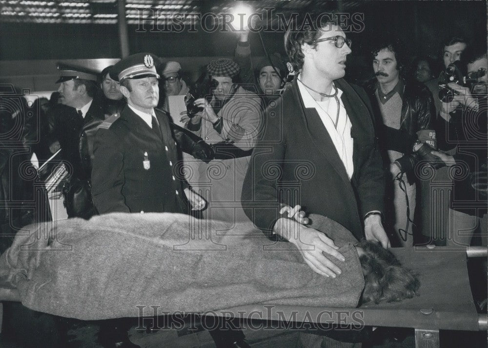 1975, Freed Orly Airport Female Hostage Being Taken to an Ambulance - Historic Images