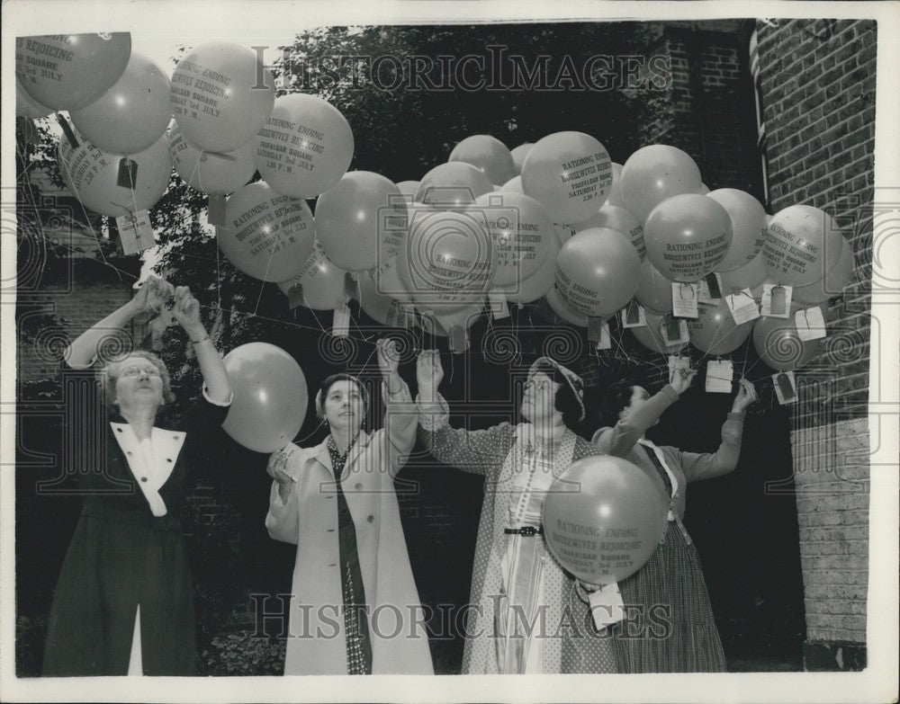 1954, "Housewives Association" Celebrate Ending Of Rationing - Historic Images