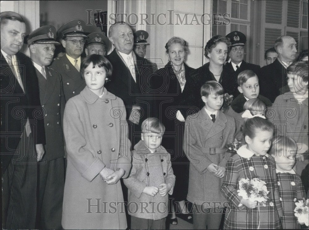 1957 Chancellor Adenauer Celebrates 81st Birthday.-Historic Images