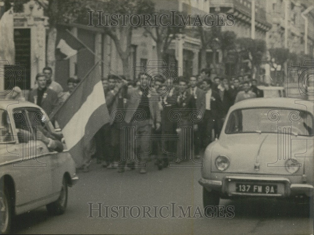 1962 Young Protestors Parade in the Streets of Algeria - Historic Images