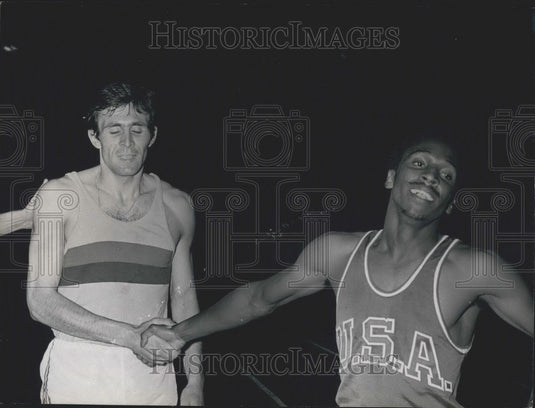 1970, Nallet (France) Shakes Fred Newhouse's Hand, 400 Meter Winner - Historic Images