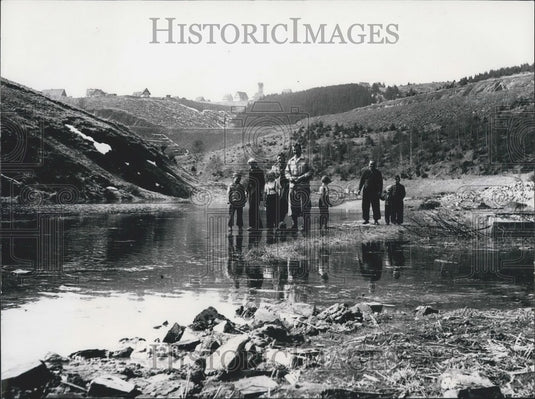 1956 Press Photo  Oker Dam sinks Old German Village. - Historic Images