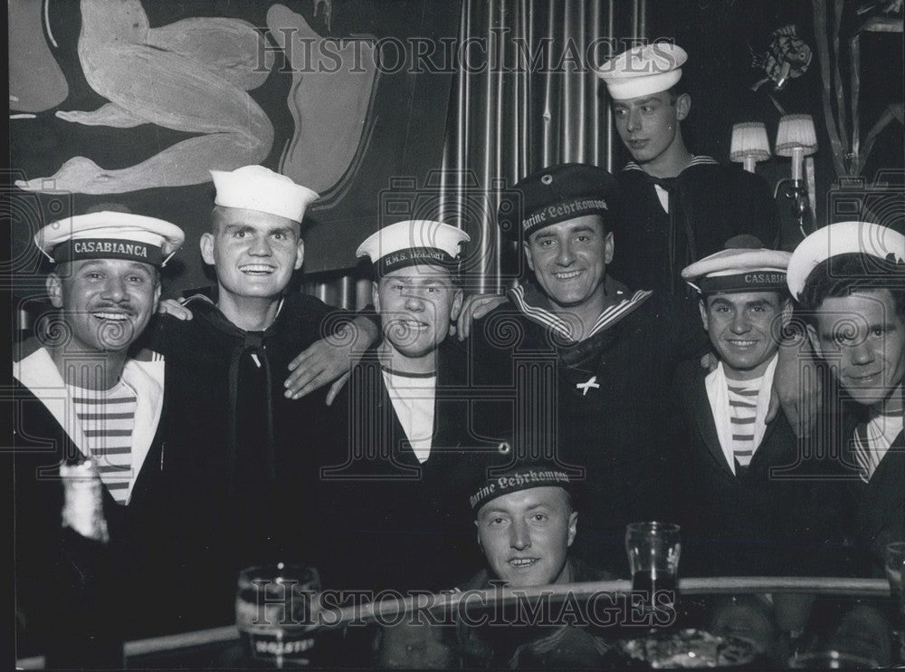 1956, Sailors from Allied Powers in Kieler Port. Germany. - Historic Images