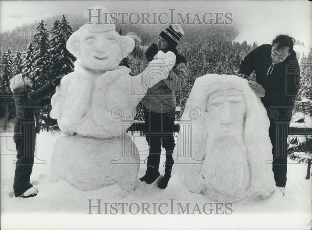 1984 Press Photo Snow Artwork - Historic Images