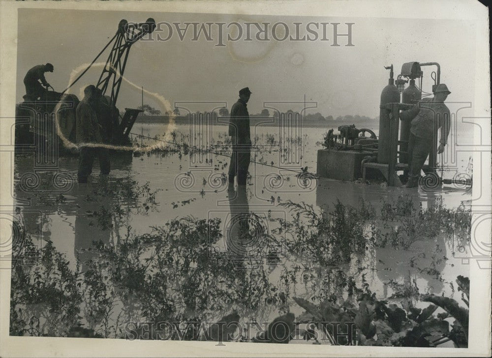 1951 Press Photo Flood in Germany.-Historic Images