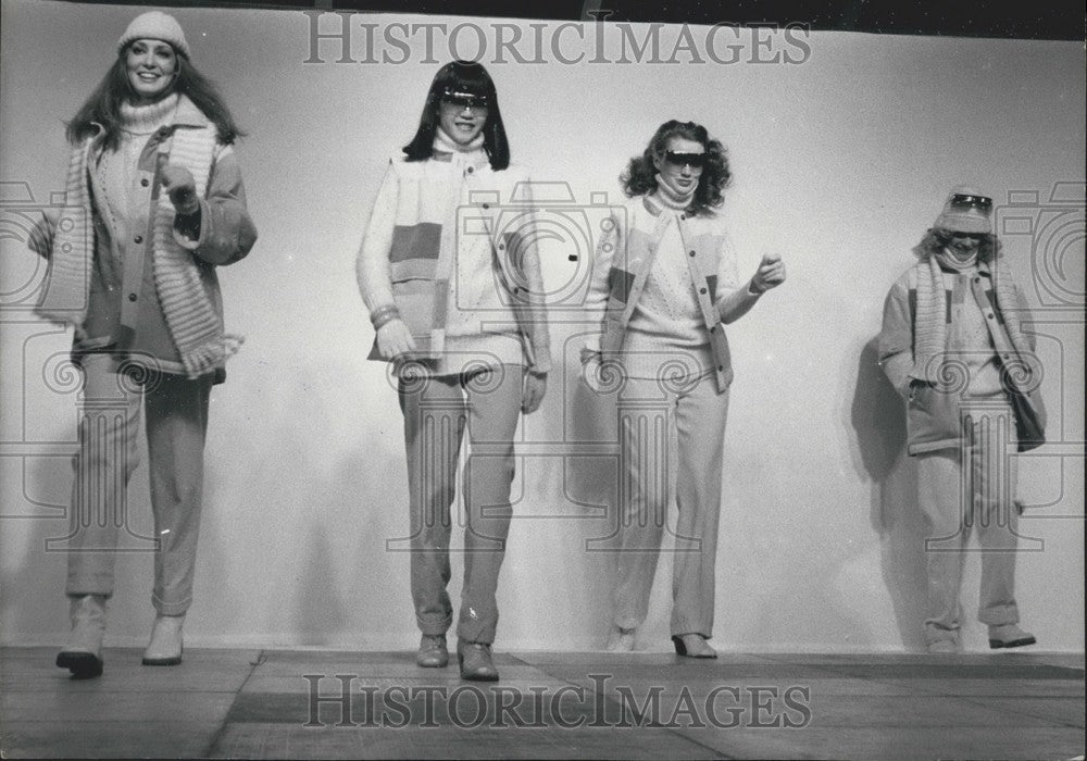 1979 Press Photo Andre Courreges Fall-Winter Ready-to-Wear Collection Models-Historic Images