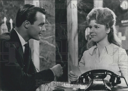 1961, Ina Bauer & Toni Sailer in a film scene - Historic Images