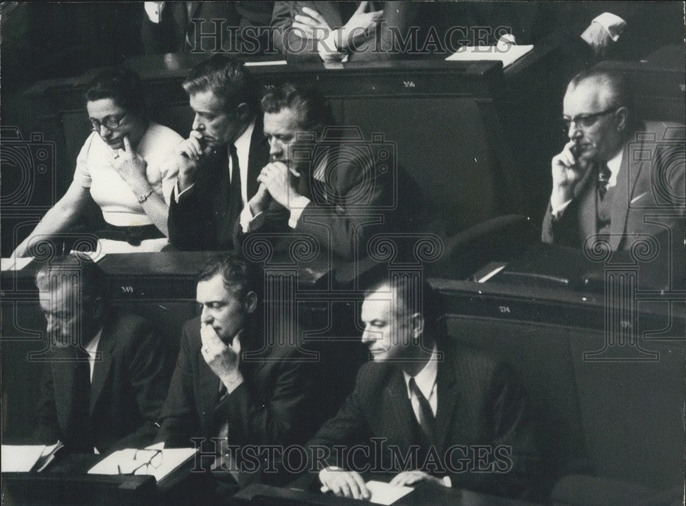 1973, J.-J. Servan-Schreiber and J.Lecanuet in the National Assembly - Historic Images