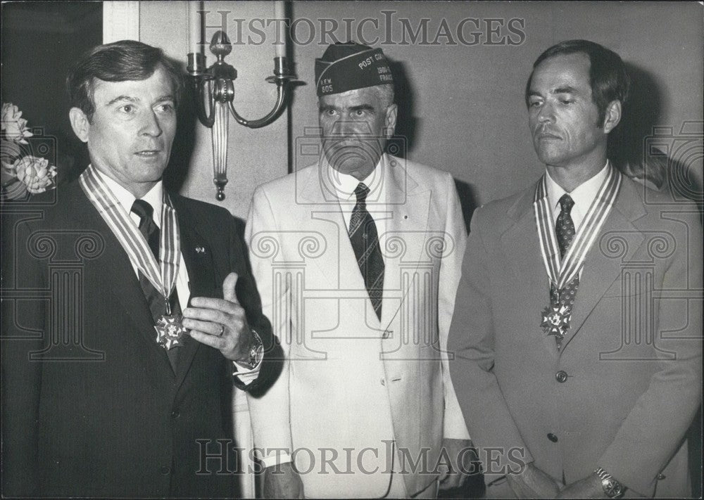 1981 Press Photo Veterans of Forein Wars: J. Young, R. Whitbread, and R. Crippin-Historic Images