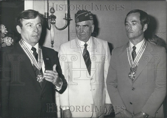 1981 Press Photo Veterans of Forein Wars: J. Young, R. Whitbread, and R. Crippin-Historic Images