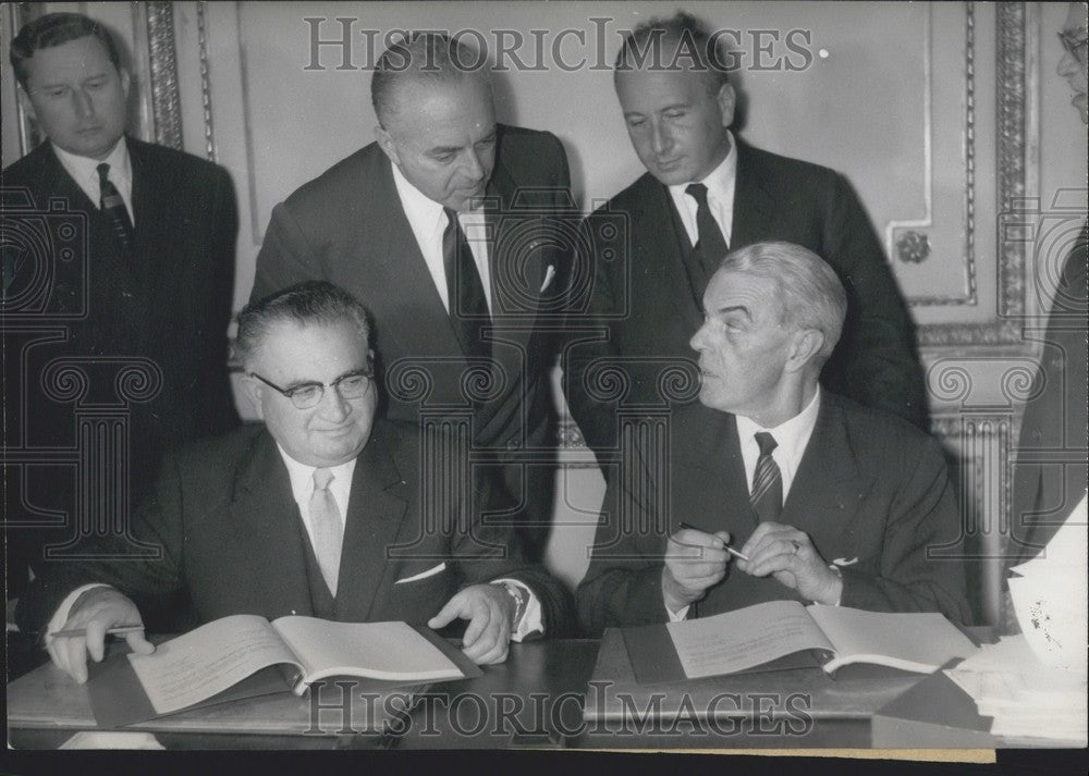 1960 Press Photo Zvi Yechieli & Jean Pinczone; Gilbert Granval & Walter Etam - Historic Images