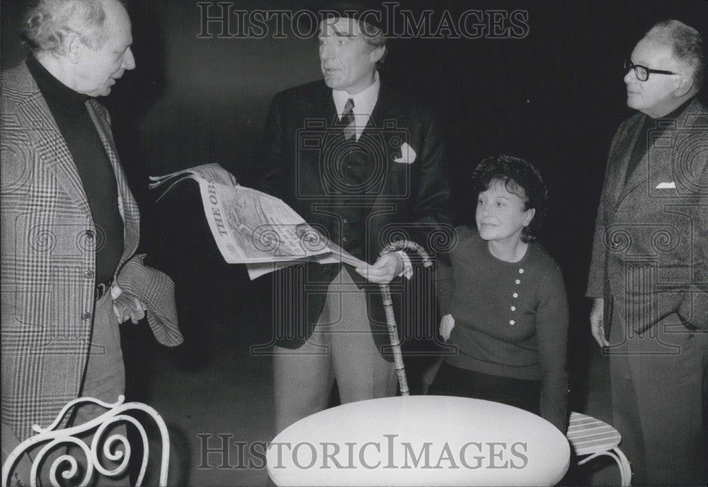 1971, Castmembers of play "Home" in Munich. - Historic Images