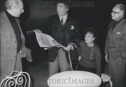 1971, Castmembers of play "Home" in Munich. - Historic Images