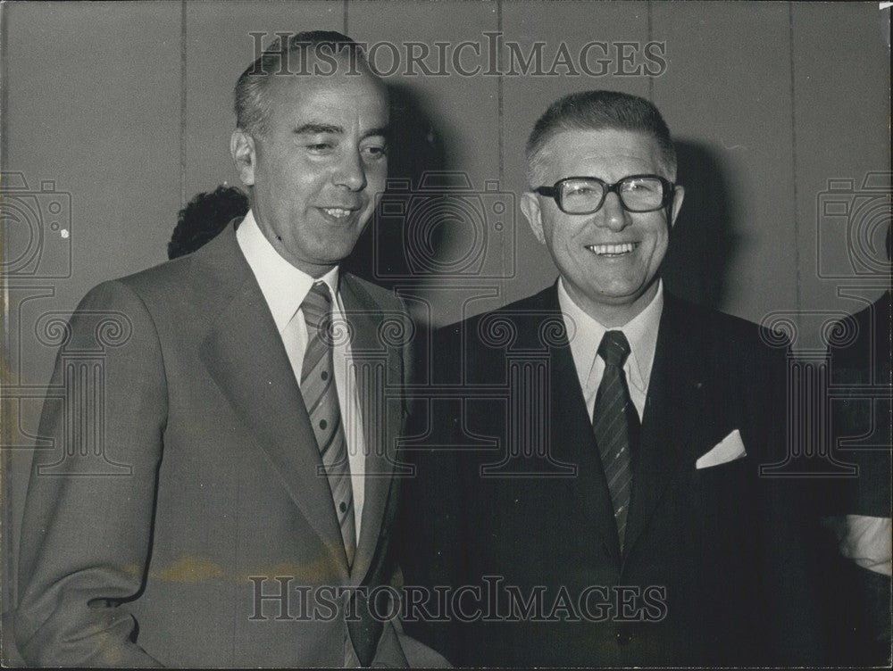 1974, Ministers of Finances Mr. Friedrichs (Germany) &amp; Mr. Pourcade - Historic Images