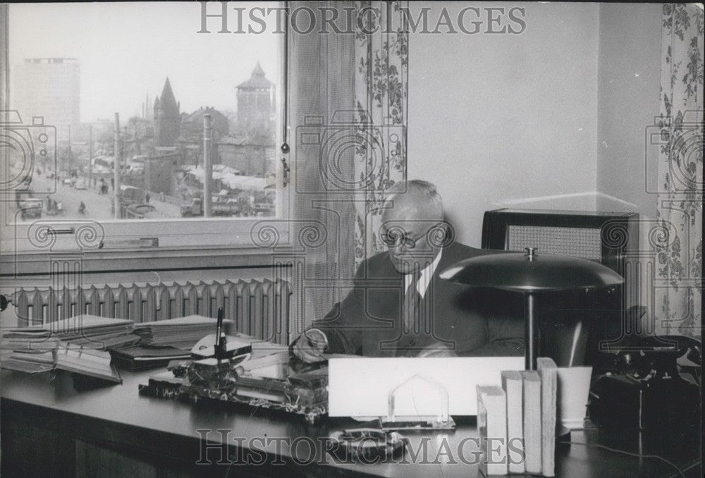 1953 Press Photo J. Scheuble - Germany Jobs and Jobless Administration President - Historic Images