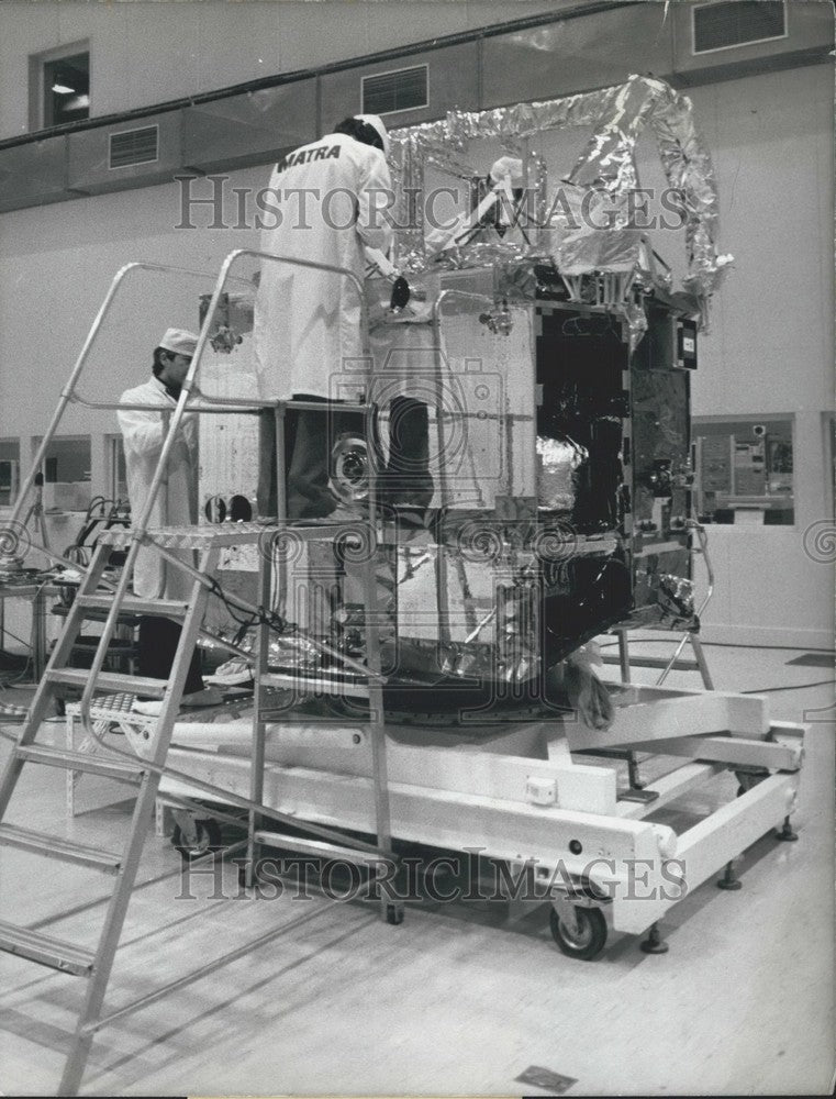 1982 Press Photo Part of Matra & British Aerospace Marecs Satellite Toulouse - Historic Images