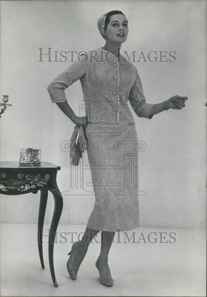 1957, Brigitte Dress with Matching Turban - Historic Images