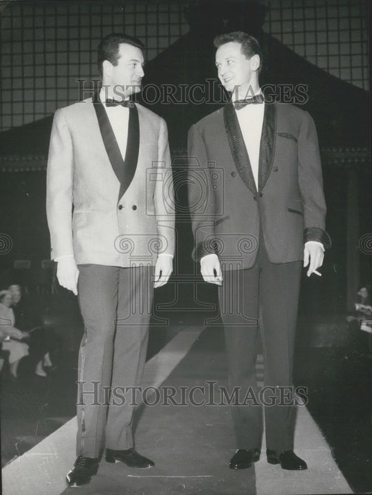 1962 Federation of Master Suit Makers Fashion Show Models on Runway - Historic Images