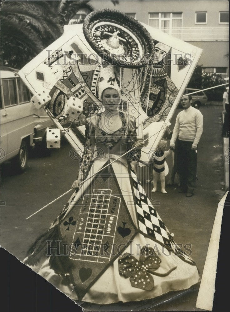 1980 Press Photo Game Fairy & Magic Wand Puerto Cruz Canary Islands Festival - Historic Images