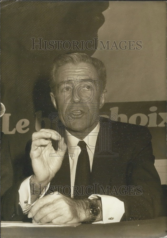 1978 Press Photo Press Conference with Jean-Jacques Servan-Schreiber-Historic Images