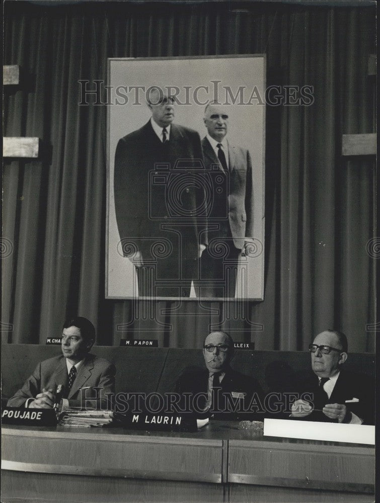 1970, Robert Poujade, Laurin, Maurice Schumann Under President Poster - Historic Images