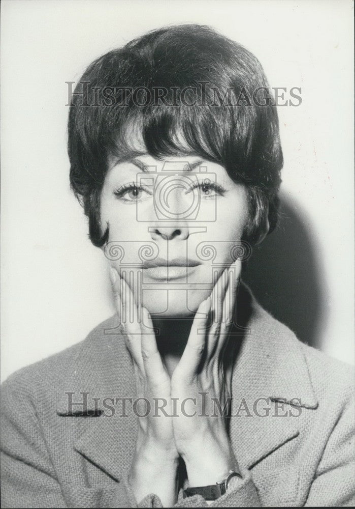 1960, German Actress Marianne Koch &amp; Her New Brunette Hairstyle - Historic Images