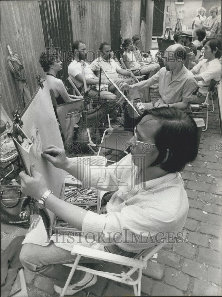 1983 Press Photo Montmartre Painters in Paris - Historic Images