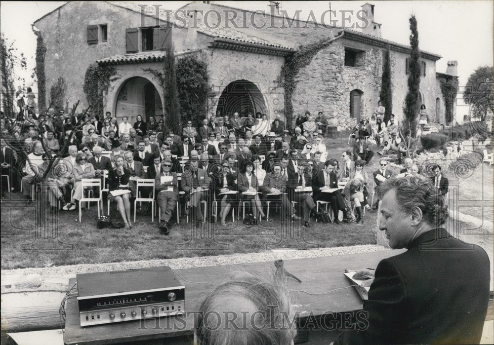 1971, Martin Gray Gives Fire Prevention &amp; Education Press Conference - Historic Images