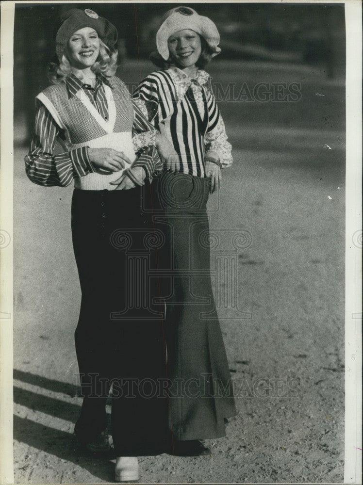 1972, Models Wear Striped Shirts, Vests, & Yack Nautical Pants & Hats - Historic Images