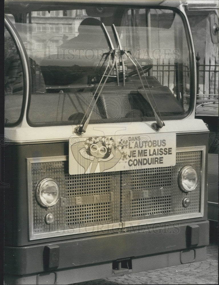 1973 Press Photo Independent Parisian Transit Authority Publicity Poster - Historic Images