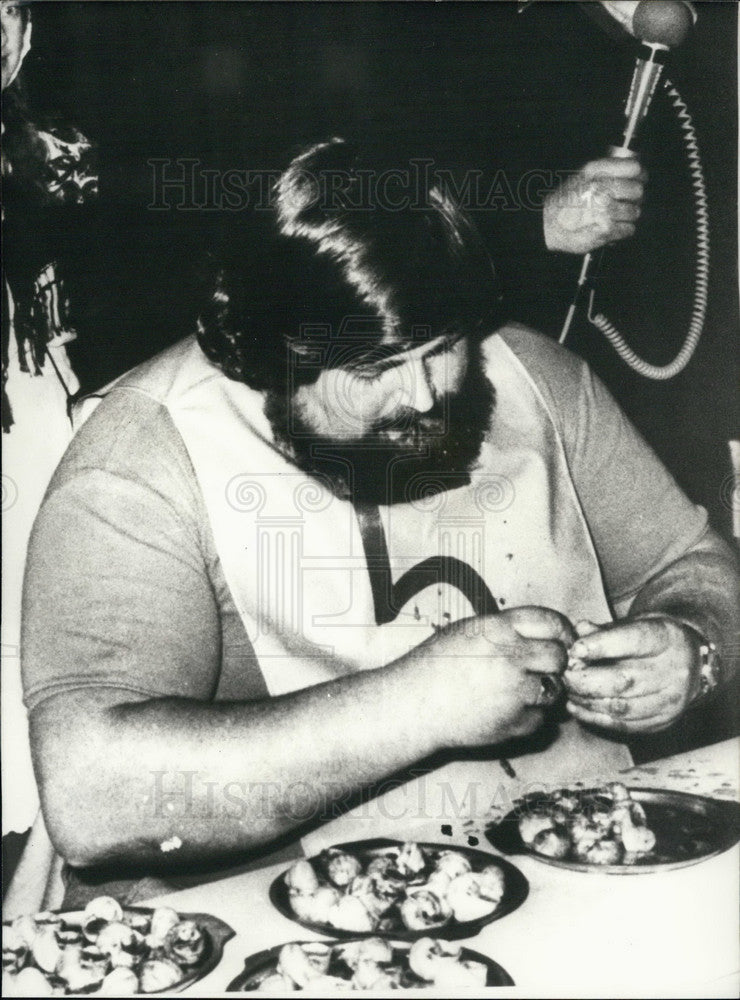 1979 Press Photo Marc Quinquandon Dies After Eating 72 Escargots - Historic Images