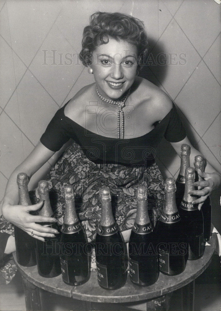 1954  Arlette Firquet Named Champagne Ambassador for Two-Weeks Sale - Historic Images