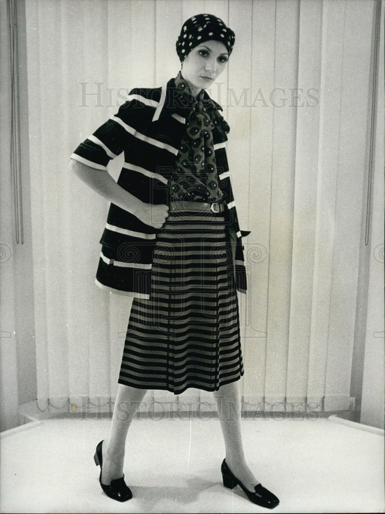 1972, Lanvin Spring Collection Feature Stripes - Historic Images