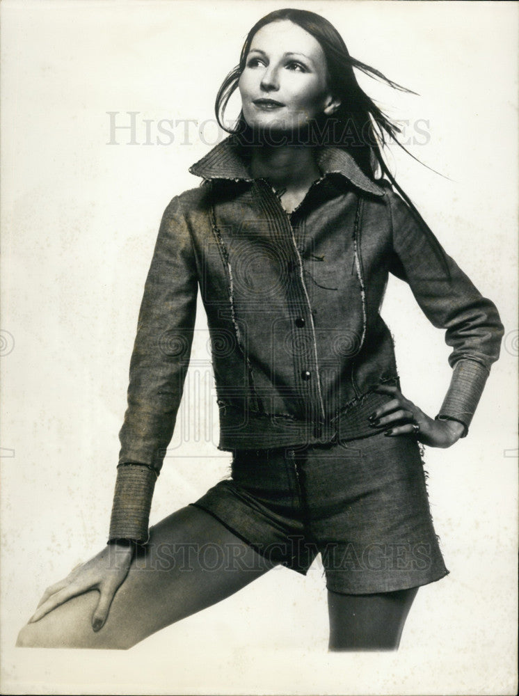 1971, Tan Giudicelli Collection "Mic Mac" Shorts of Reversed Denim - Historic Images