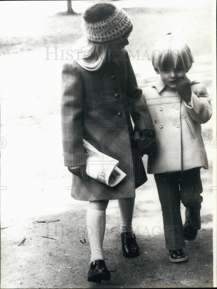 1972 Press Photo Pea Coats and Frock Coats for Children for Back-to-School Wear - Historic Images