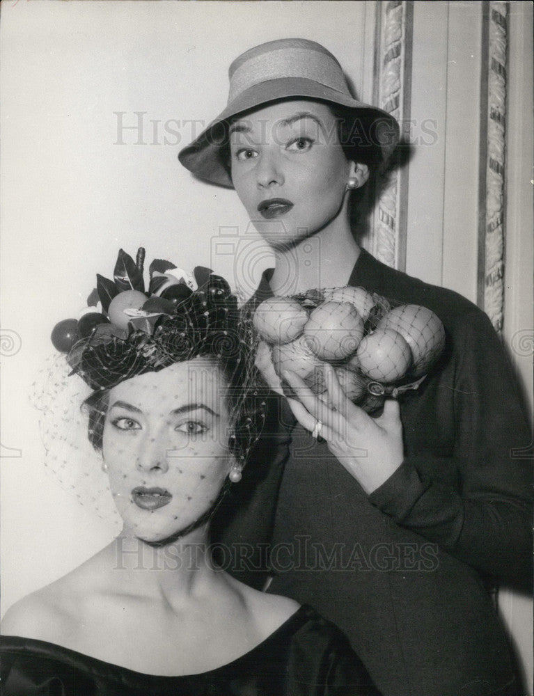 Press Photo Sveno Hats for the Spring of 1955 - Historic Images