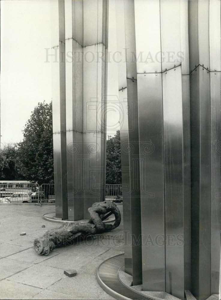 1977, Statue Marechal Leclerc Bombed Porte D'Orleans - Historic Images
