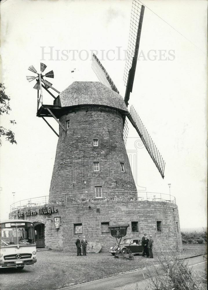 Press Photo Old Windmill in Westfalen, Germany. - Historic Images