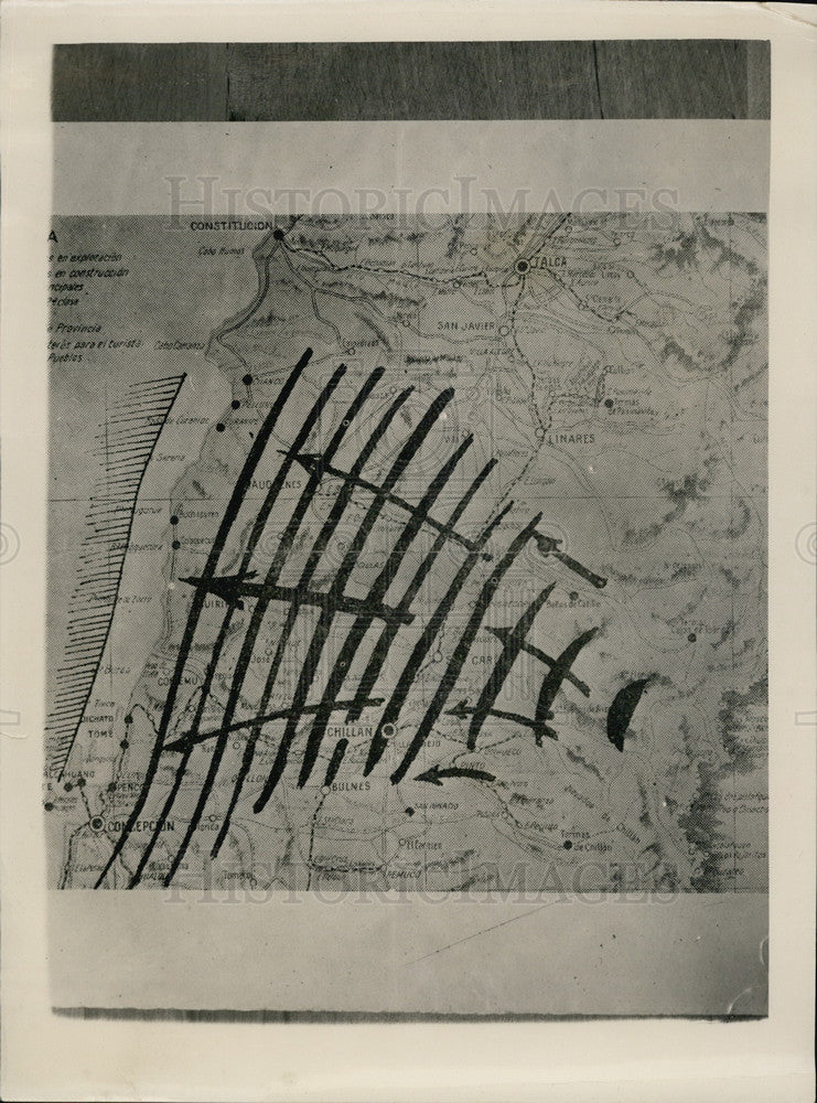 Press Photo Seismic Activity Chart from Chile - Historic Images