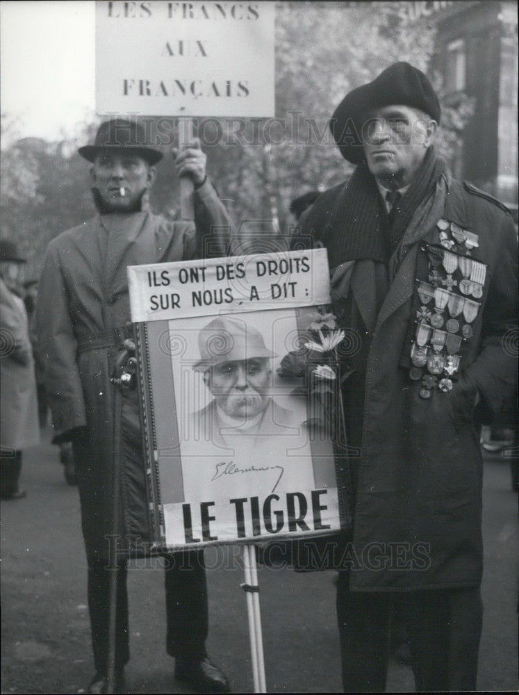 1962, Veterans Hold Demonstration on Avenue de l'Opera in Paris - Historic Images