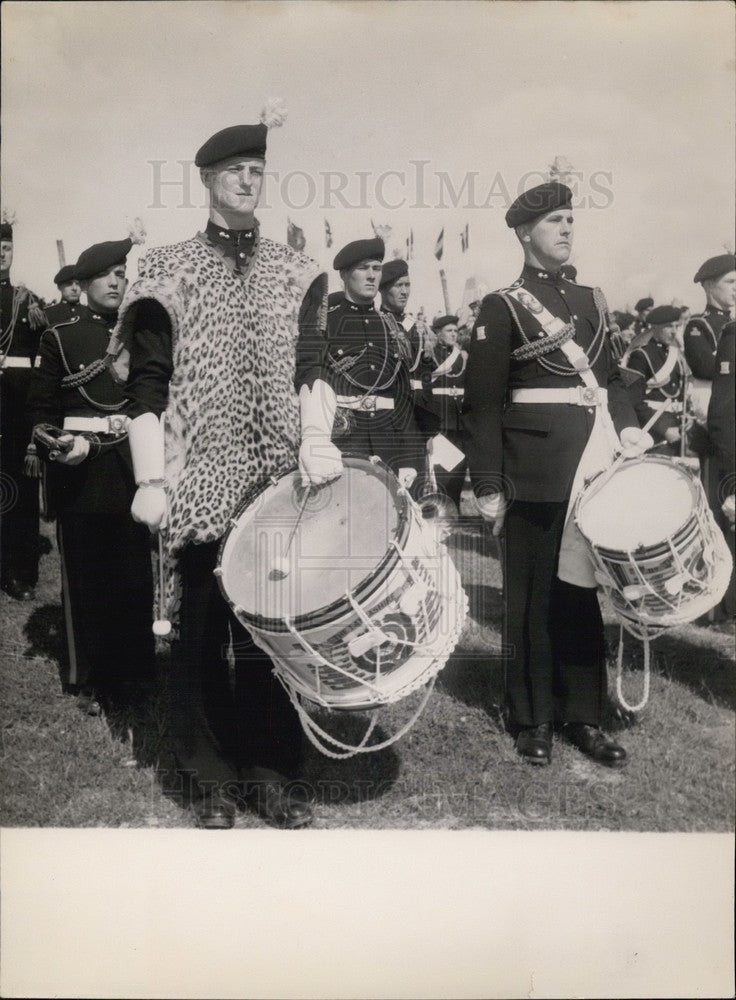 Press Photo British Soldiers in 10th DDay Anniversary Parade March at Carenthan - Historic Images