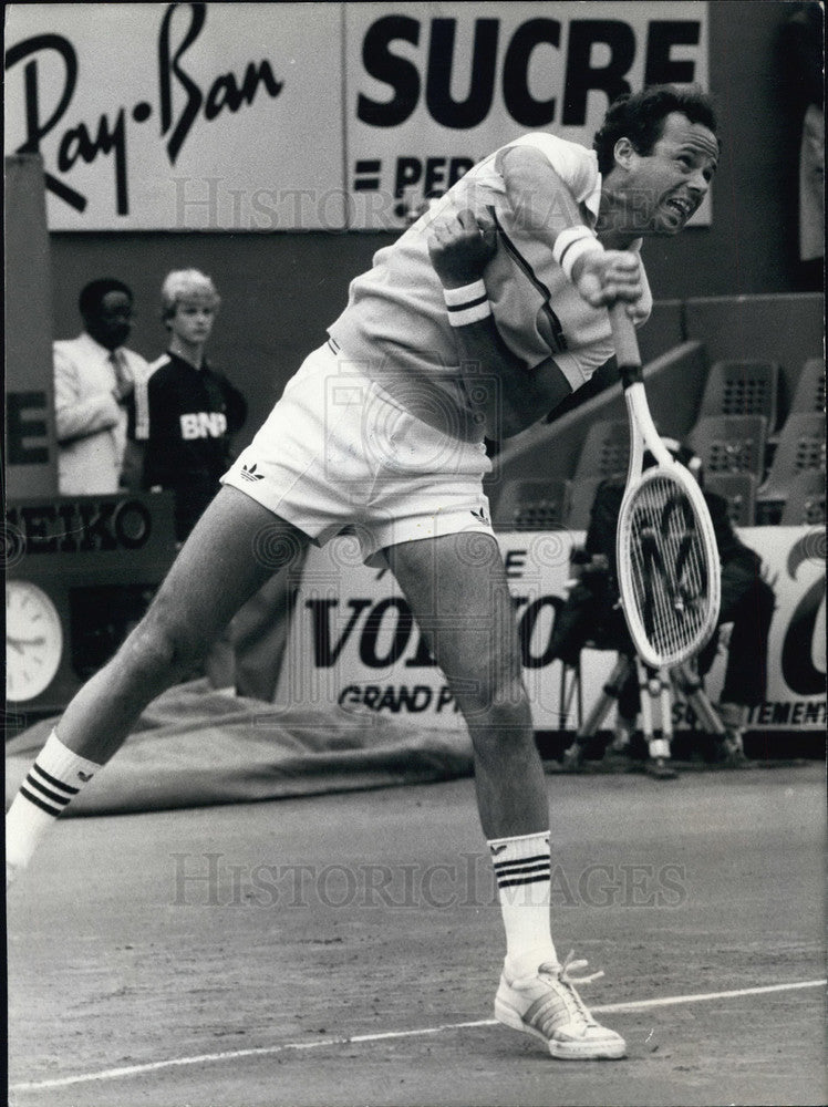 1984 B. Taroczy (Hungary) Plays Yannick Noah (France) in French Open - Historic Images