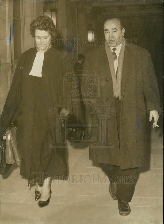 1966 Press Photo Ben-Barka's Brother, Abdel-Kadar, at the Palace of Justice - Historic Images